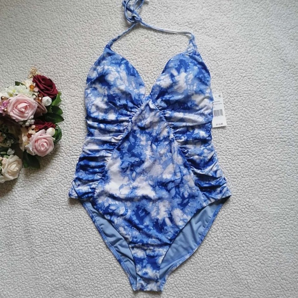 Sanctuary Women’s Poolside Tie-Dyed One-Piece Swimsuit PRETTY IN PERI, Size XL